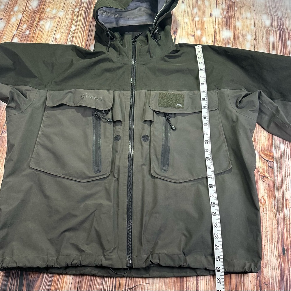 Simms Mens Goretex Wading Jacket Full Zip Hooded Size XL - Picture 11 of 16